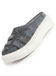 Women Grey Back Open Breathable Double Strap Platform Slip On Shoes|Height Enhancer Memory Cushioned Slip On|Anti Skid Sole
