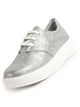 Women Grey Embellished Height Enhancer Lace Up Sneaker Shoes|Platform Casual Shoe|Evening Party Shoe|Anti Skid Sole