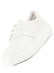 Women White Embellished Height Enhancer Lace Up Sneaker Shoes|Platform Casual Shoe|Evening Party Shoe|Anti Skid Sole