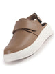 Women Brown Slip-On Mules with Front and Back Adjustable Straps | Stylish Casual Sneaker Shoes | Cushioned Insole & Anti-Slip Sole