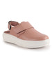 Women Peach Slip-On Mules with Front and Back Adjustable Straps | Stylish Casual Sneaker Shoes | Cushioned Insole & Anti-Slip Sole