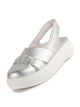 Women Silver Breathable Slip on Sneaker Ballerina Shoes | Casual Shoe with Elastic Backstrap | All Day Comfortable Outdoor Shoe