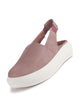 Women Peach Backstrap Denim Cloth Fabric Slip on Mule Shoes | Comfortable Casual Sneaker with Cushioned Insole