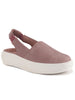 Women Peach Backstrap Denim Cloth Fabric Slip on Mule Shoes | Comfortable Casual Sneaker with Cushioned Insole