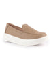 Women Beige Slip-On Casual Loafers|Lightweight Soft Sole Platform Sneaker Shoes|Everyday Comfort with Memory Cusion Insole