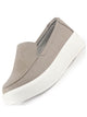 Women Grey Slip-On Casual Loafers|Lightweight Soft Sole Platform Sneaker Shoes|Everyday Comfort with Memory Cusion Insole