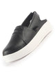 Women Black Breathable Casual Slip On Shoes|Adjustable Platform Slingback Sneaker Shoe|Anti Skid Sole for Travel, Outdoor