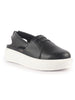 Women Black Breathable Casual Slip On Shoes|Adjustable Platform Slingback Sneaker Shoe|Anti Skid Sole for Travel, Outdoor