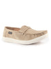 Men Cream Denim Stitched Casual Tassel Loafers|Mocassin Slip On Casual Shoes with TPR Sole|All Day Long Comfort