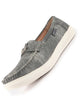 Men Grey Denim Stitched Casual Tassel Loafers|Mocassin Slip On Casual Shoes with TPR Sole|All Day Long Comfort