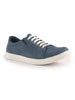 Men Blue Denim Casual Classic Lace Up Sneaker | Low Top Canvas Shoes with Adjustable Elastic | Lightweight with Cushioned Insole