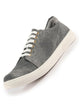 Men Grey Denim Casual Classic Lace Up Sneaker | Low Top Canvas Shoes with Adjustable Elastic | Lightweight with Cushioned Insole