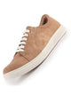 Men Tan Denim Casual Classic Lace Up Sneaker | Low Top Canvas Shoes with Adjustable Elastic | Lightweight with Cushioned Insole