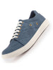 Men Blue Denim Stitched Classic Lace Up Sneaker | Low Top Canvas Shoes with Anti Skid TPR Sole | Memory Cushioned Insole