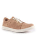 Men Tan Denim Stitched Classic Lace Up Sneaker | Low Top Canvas Shoes with Anti Skid TPR Sole | Memory Cushioned Insole