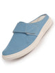 Men Sky Blue Casual Back Open Canvas/Fabric Slip On Shoes with Single Strap Closure|Lightweight Comfort Insole Loafers|Slip Resistant TPR Sole