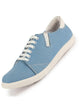 Men Sky Blue Casual Canvas/Fabric Lace-Up Shoes with Elastic Adjustable Support | Lightweight Comfort Insole | Classic Everyday Sneakers with Slip Resistant TPR Sole