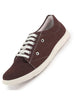 Men Brown Casual Classic Canvas/Fabric Sneaker Shoe | Lightweight Comfort Insole | Everyday 6-Eye Lace Up Shoes with Anti Skid TPR Sole