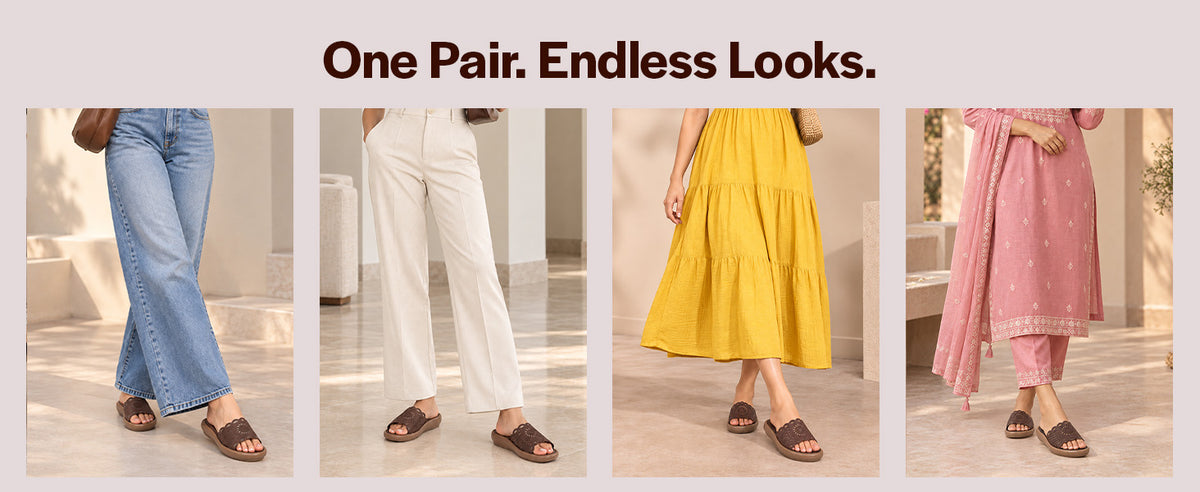 Women Brown Embellished Slip On Tassel Slide Sandals|Open Toe Platform Sandals for Casual Outings, Daily Walking|Lightweight Comfort Cushioned Insole
