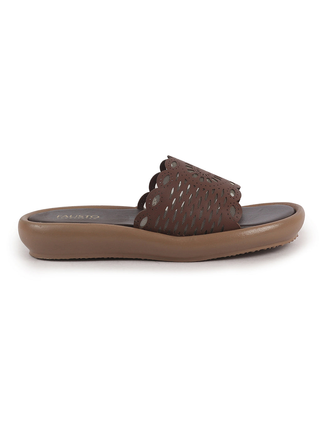 textured upper slide sandals