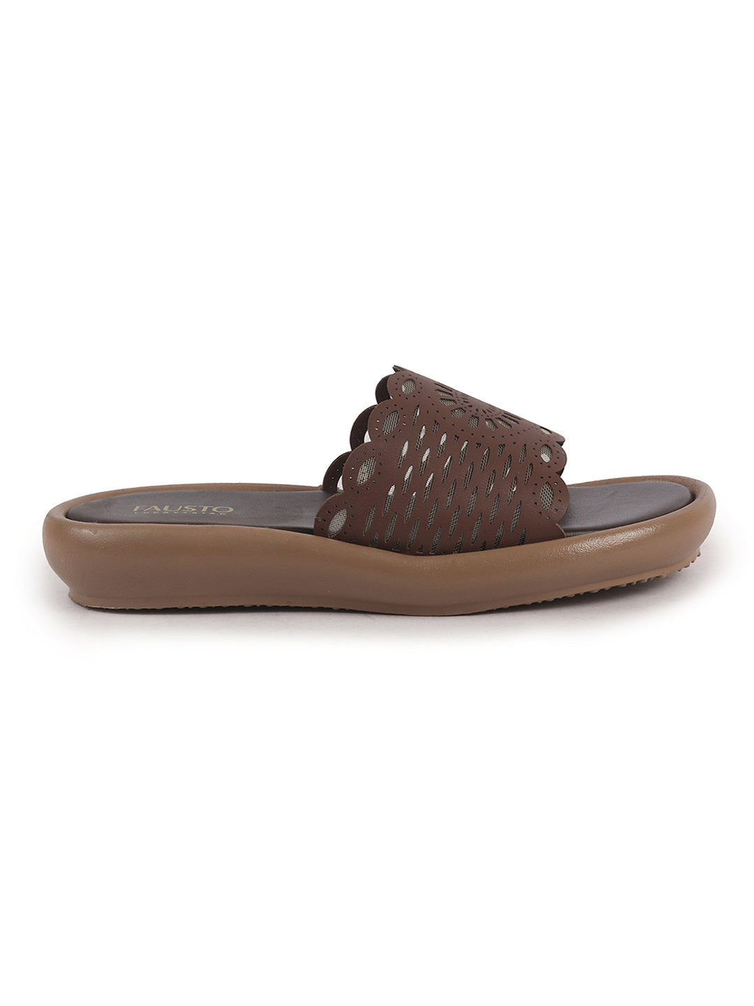 textured upper slide sandals