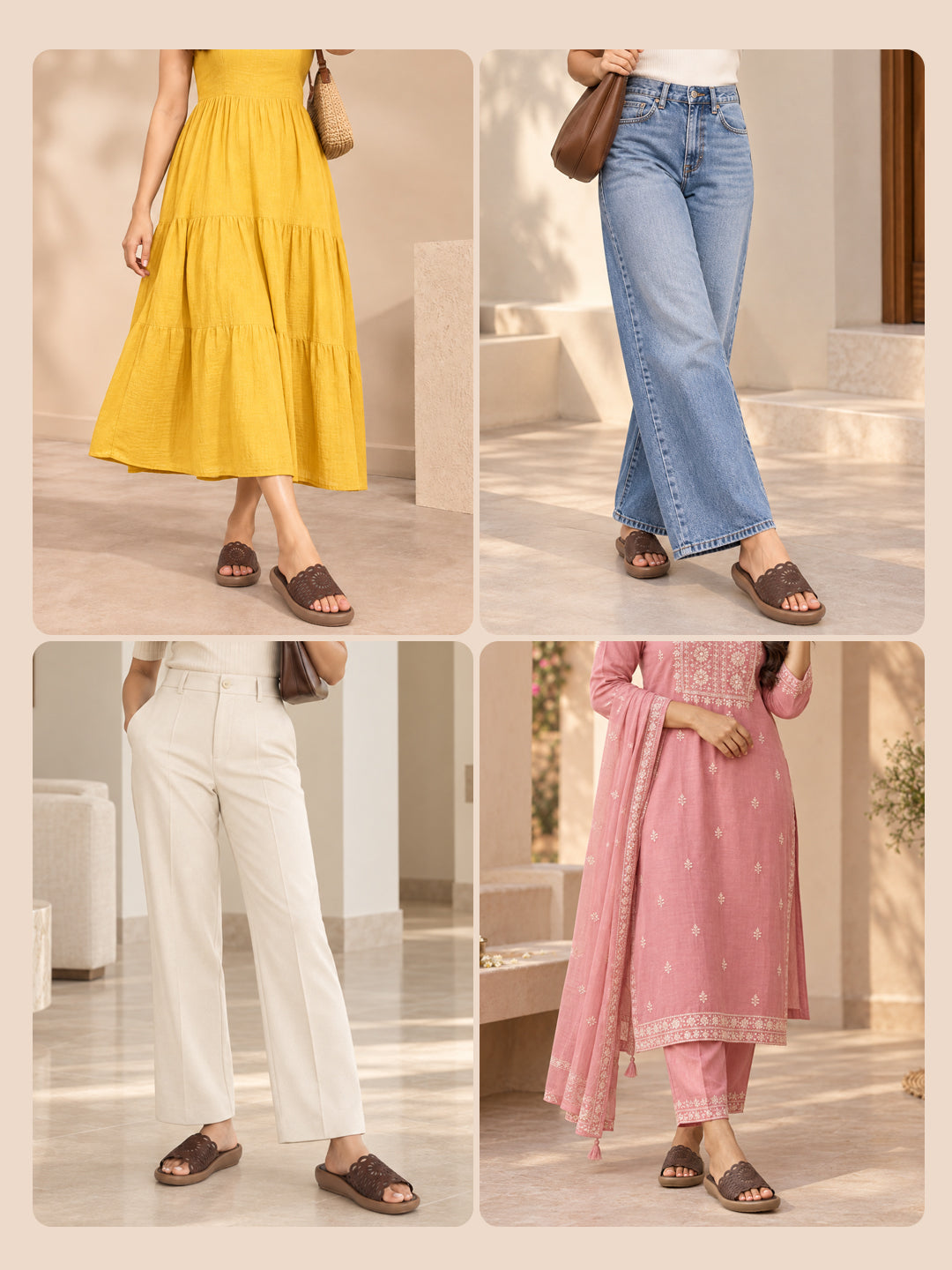 open toe flat sandals