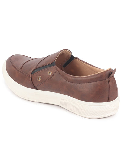 Men Brown Casual Slip-On Loafers