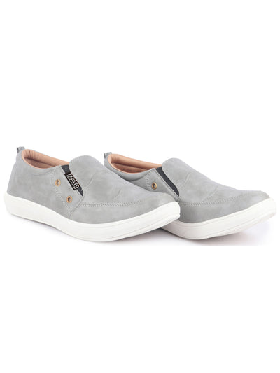 Men Grey Casual Slip-On Loafers