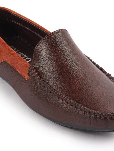 Men Brown Casual Slip-On Loafers