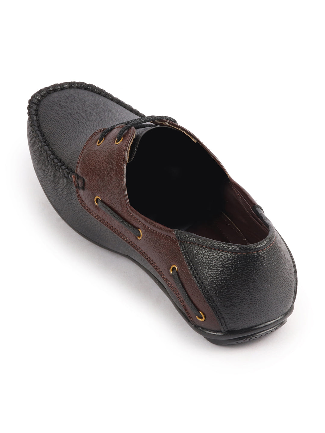 Shop Men Black Slip On Boat Shoes Online.
