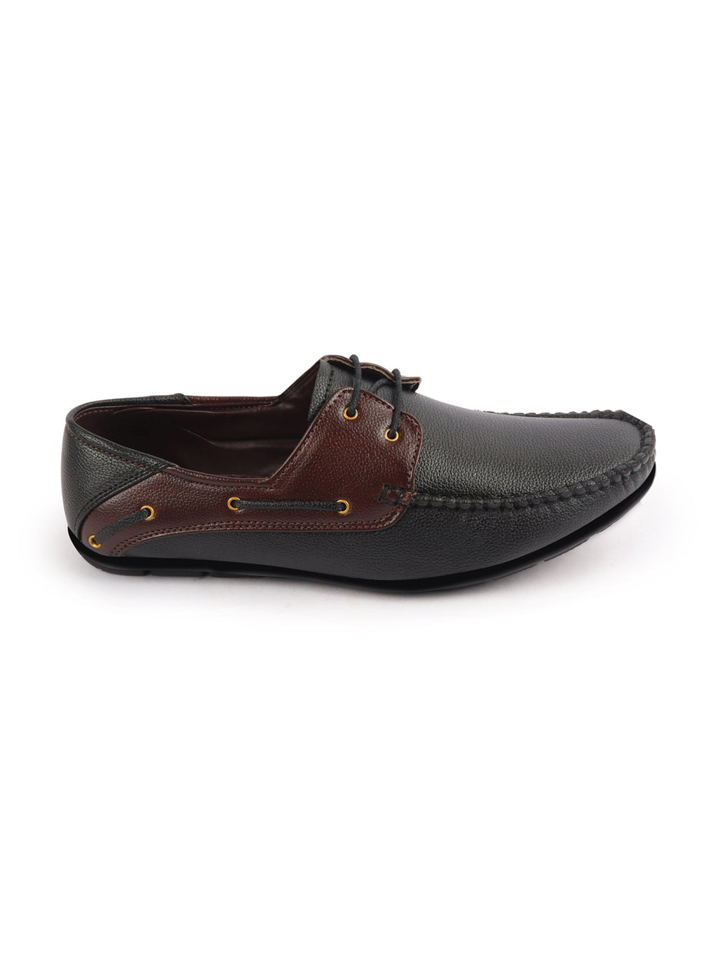 Shop Men Black Slip On Boat Shoes Online.