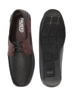 Shop Men Black Slip On Boat Shoes Online.