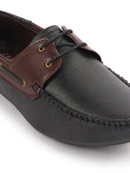 Shop Men Black Slip On Boat Shoes Online.