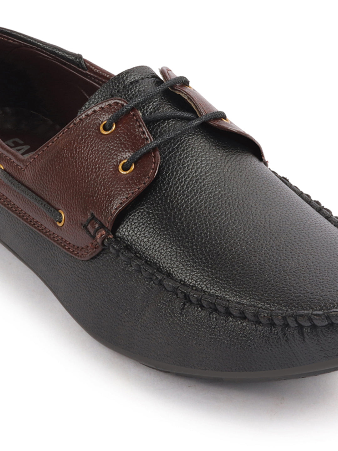 Shop Men Black Slip On Boat Shoes Online.