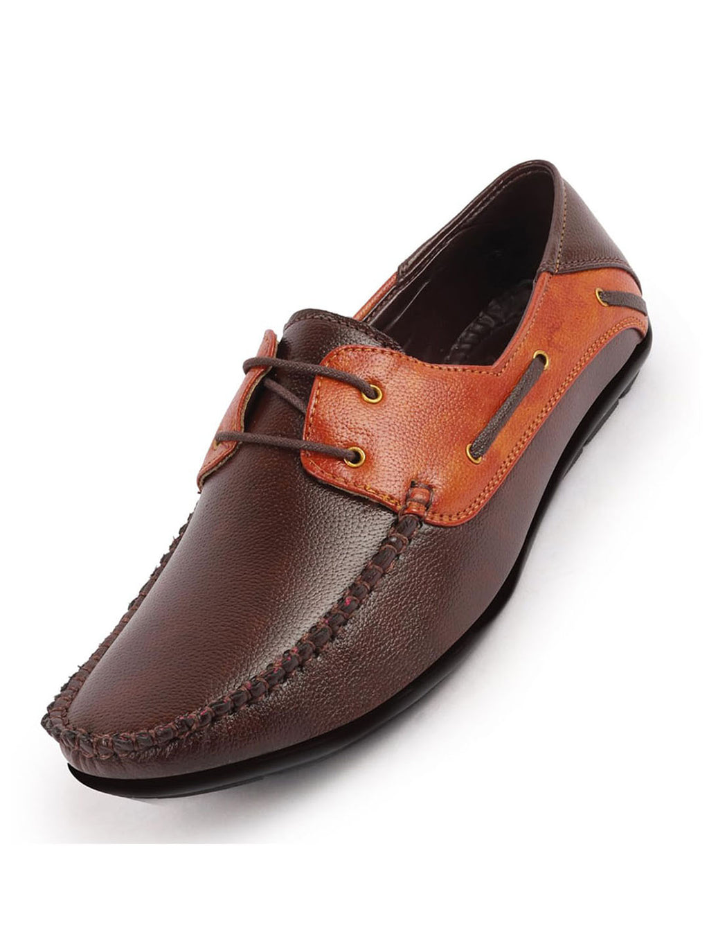 Shop Men Brown Casual Slip-On Boat Shoes Online.