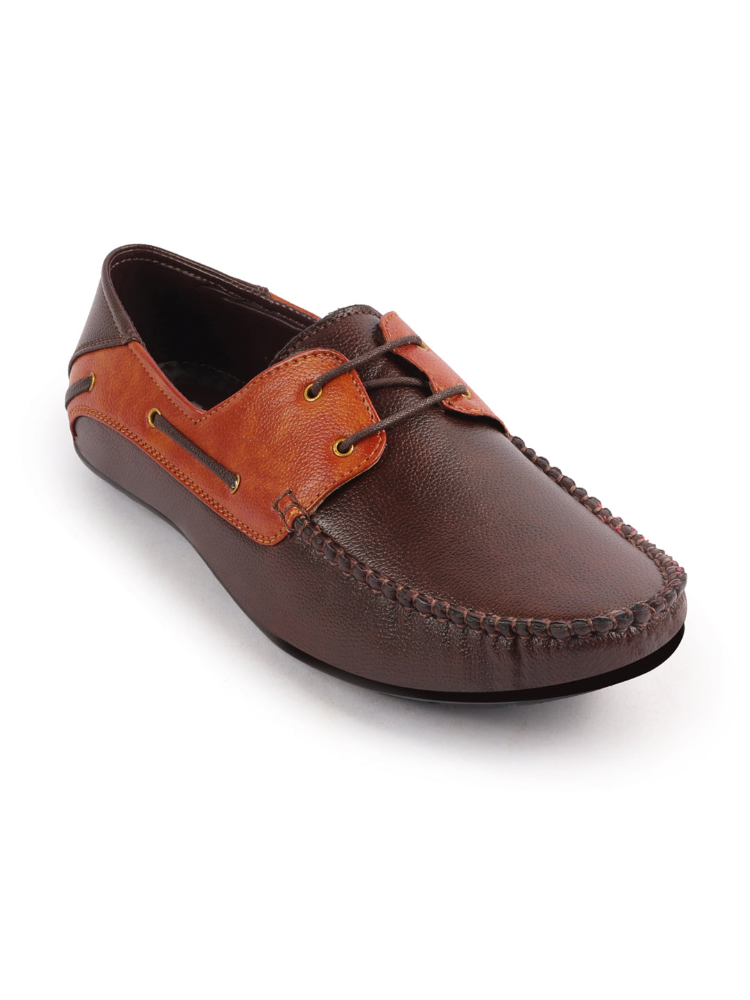 Shop Men Brown Casual Slip-On Boat Shoes Online.