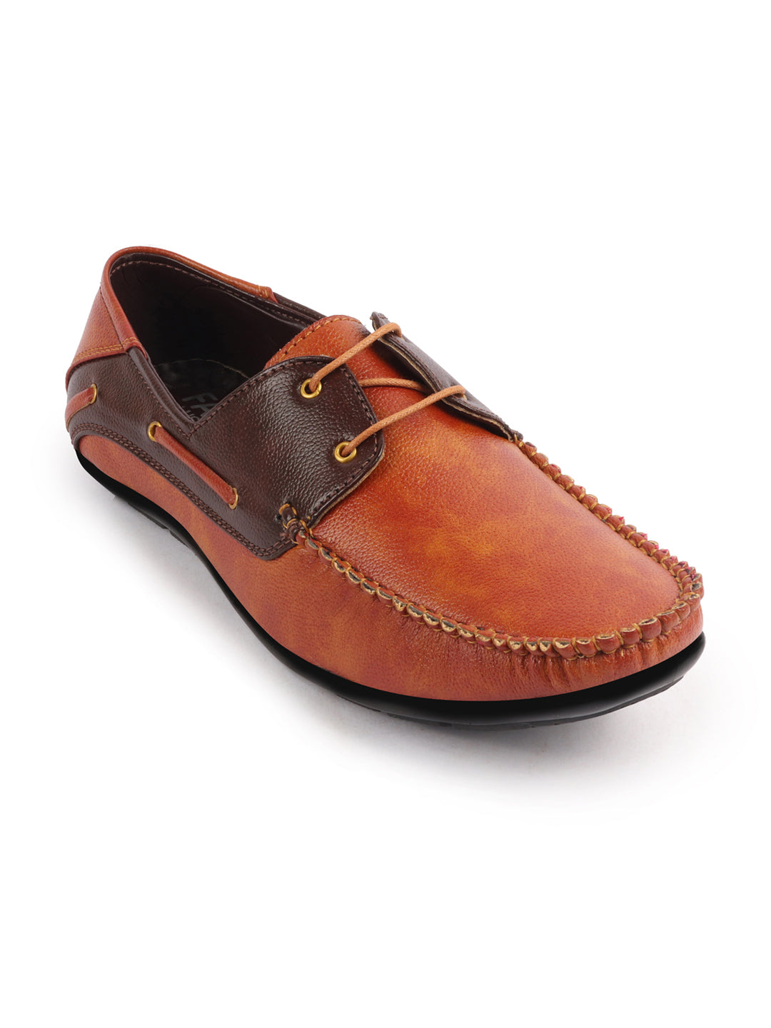 Shop Men Tan Casual Slip-On Boat Shoes Online.