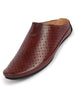 Men Maroon Ethnic Wedding Party Back Open Slip On Juttis and Mojaris