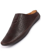men brown ethnic slip-on juttis