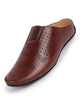 Men Maroon Ethnic Wedding Party Back Open Laser Cut Design Juttis and Mojaris