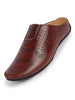 Men Maroon Ethnic Wedding Party Back Open Laser Cut Design Juttis and Mojaris