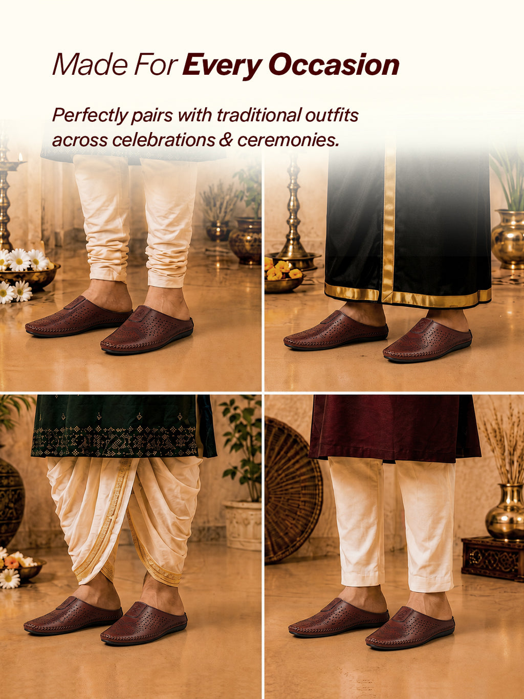 men maroon ethnic wedding party back open laser cut design juttis and mojaris