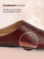 men maroon ethnic wedding party back open laser cut design juttis and mojaris