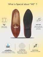men tan ethnic slip-on juttis