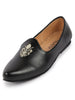 Men Black Ethnic Slip-On Juttis