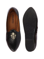 Men Black Wedding Ethnic Party Embroidery Design Slip On Juttis and Mojaris