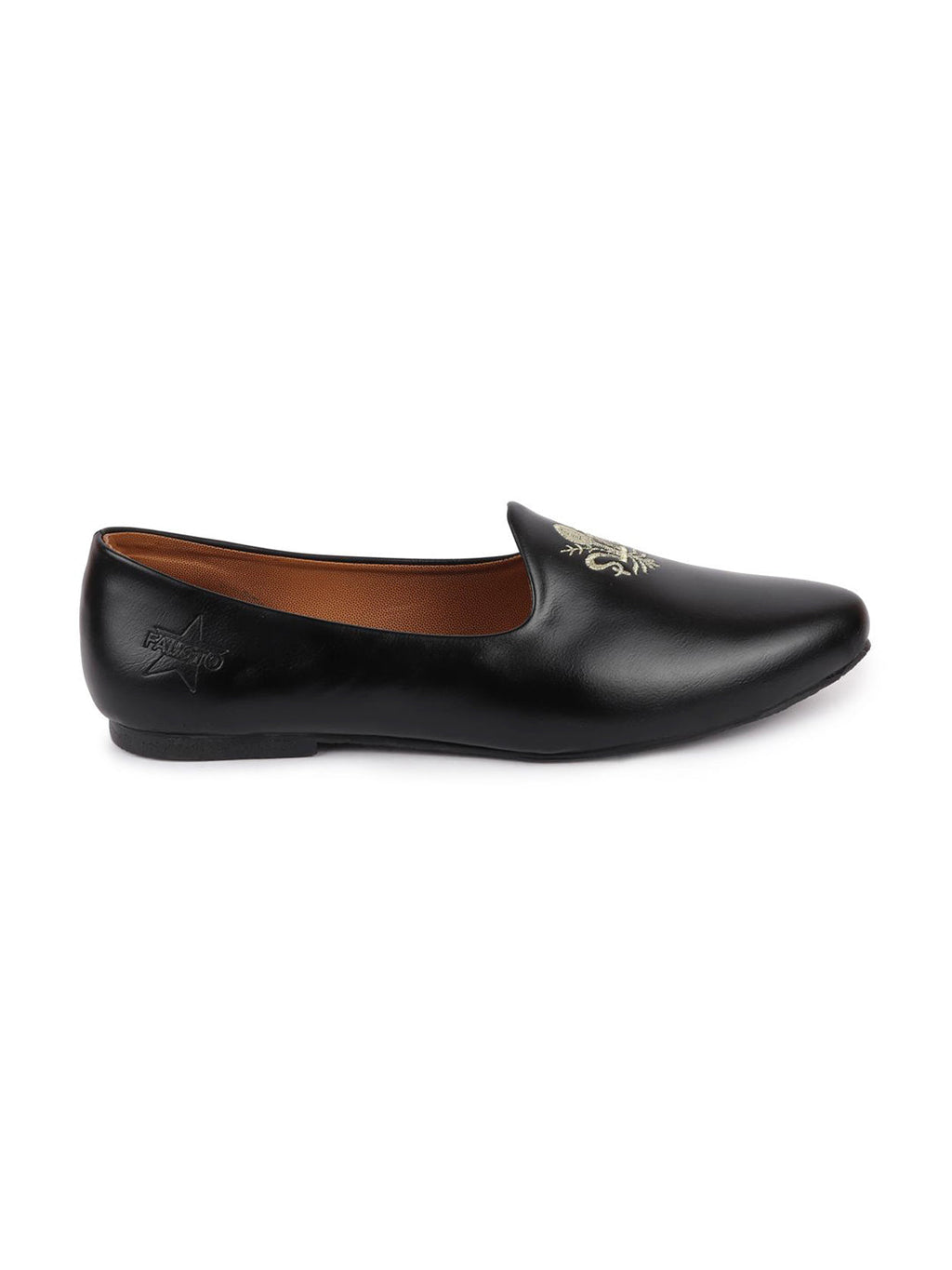Men Black Wedding Ethnic Party Embroidery Design Slip On Juttis and Mojaris