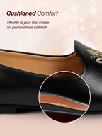 Men Black Ethnic Slip-On Juttis