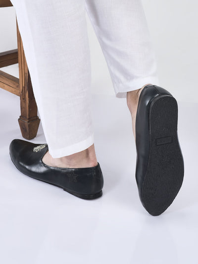 men blue wedding ethnic party embroidery design slip on juttis and mojaris