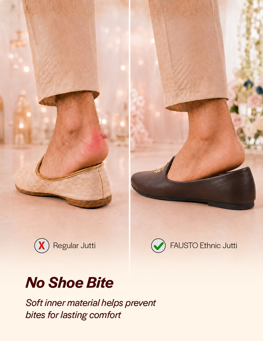 Men Brown Ethnic Slip-On Juttis